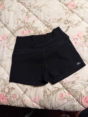 ALO Yoga Black High-Rise Bike Shorts 3”